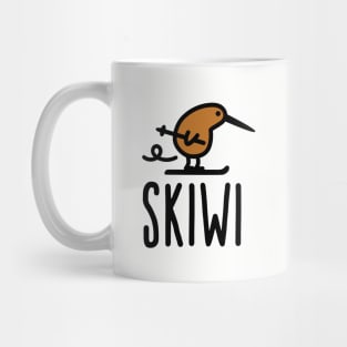 Skiwi funny kiwi New Zealand bird cartoon Mug